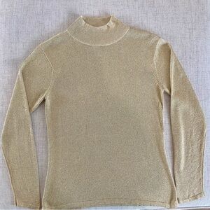 Vintage Talbots Cream Knit Turtleneck